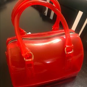 Candy Red mini jelly purse